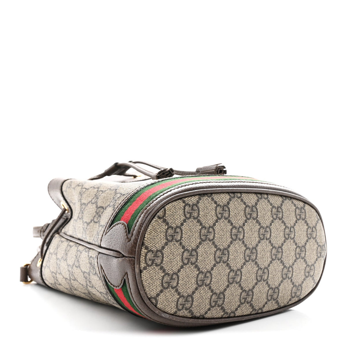 GG Supreme Monogram Web Small Ophidia Bucket Bag Brown wholesalehk.shop