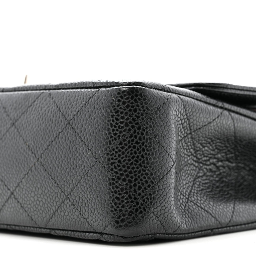 Caviar Quilted Medium Double Flap Black wholesalehk.shop
