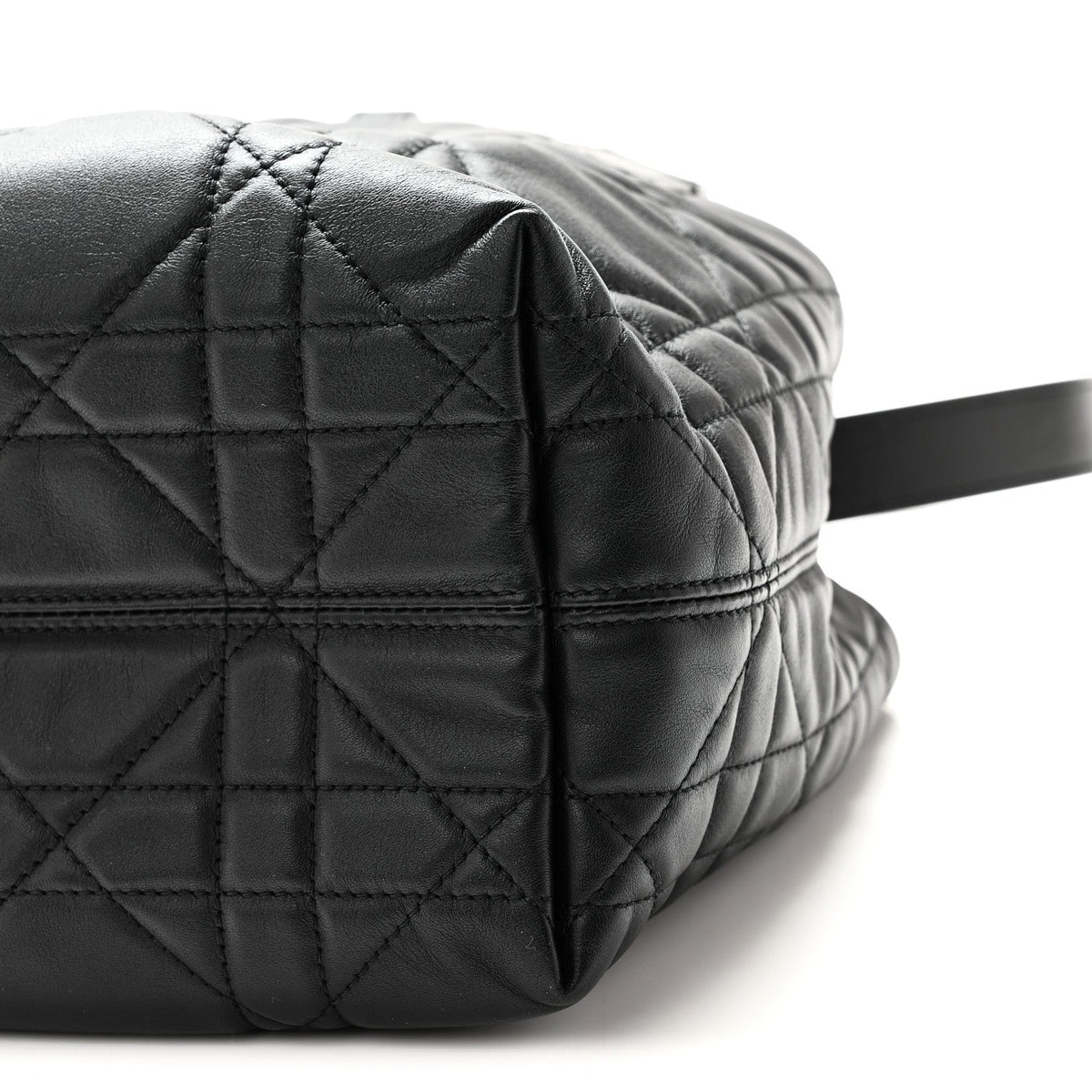 Calfskin Macrocannage Small Toujours Vertical Tote Black wholesalehk.shop