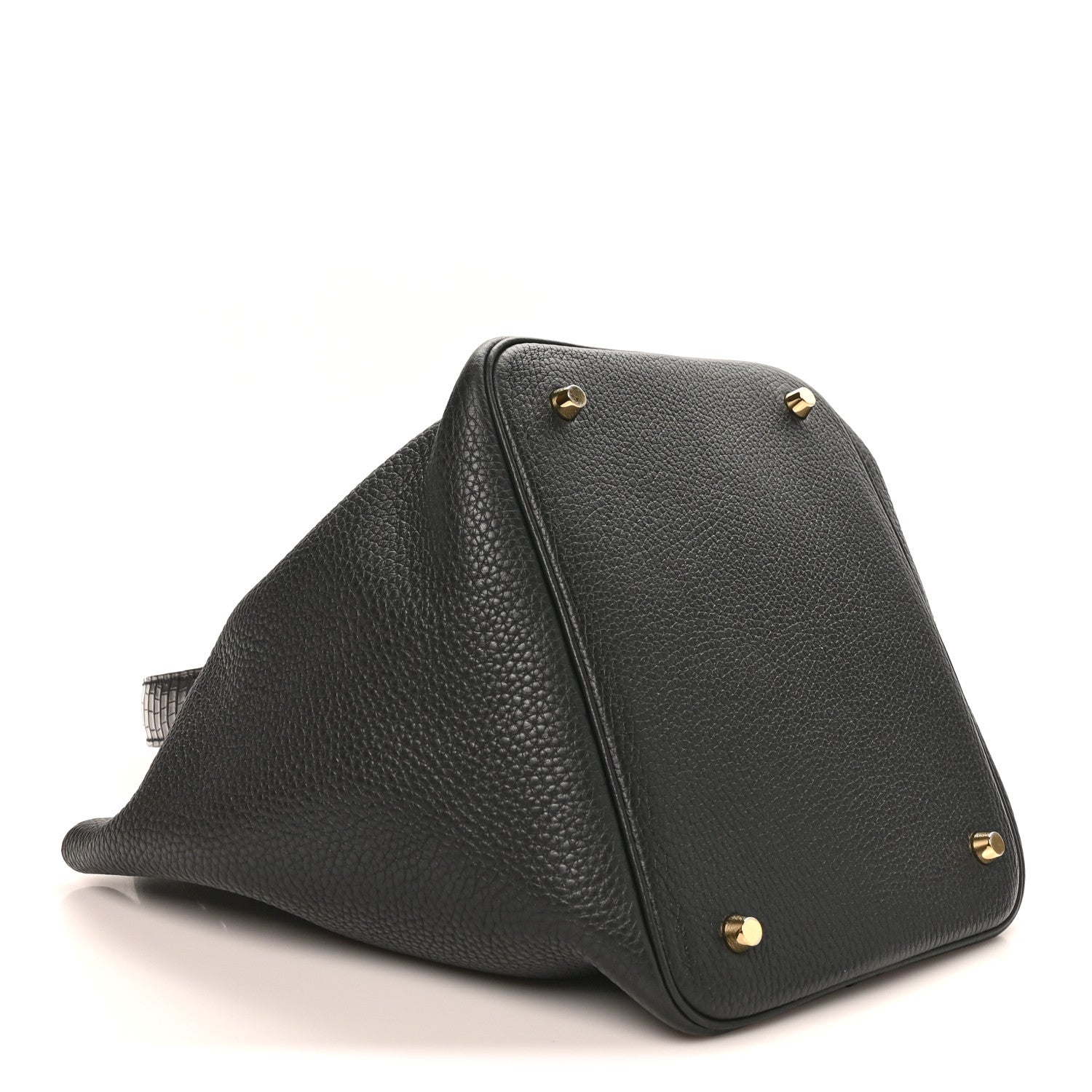 Taurillon Clemence Matte Alligator Picotin Lock Touch 22 MM Black £¨ Direct shipment via from wholesalehk.shop