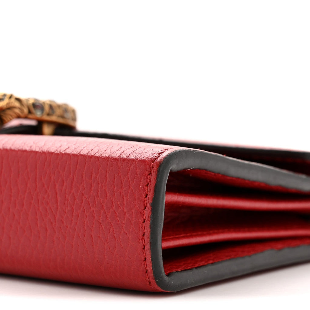 Calfskin Mini Dionysus Chain Wallet Hibiscus Red wholesalehk.shop