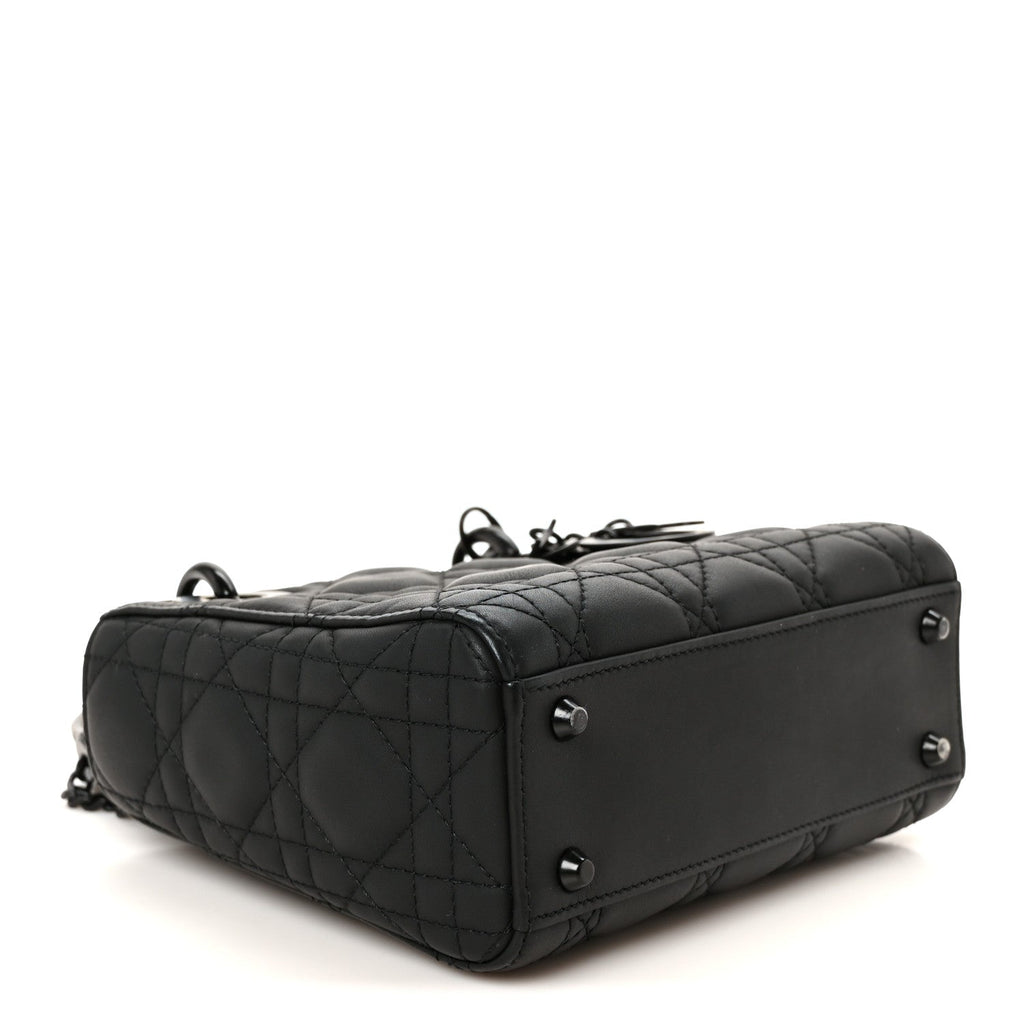 Ultra Matte Calfskin Cannage Mini Lady Dior Black wholesalehk.shop