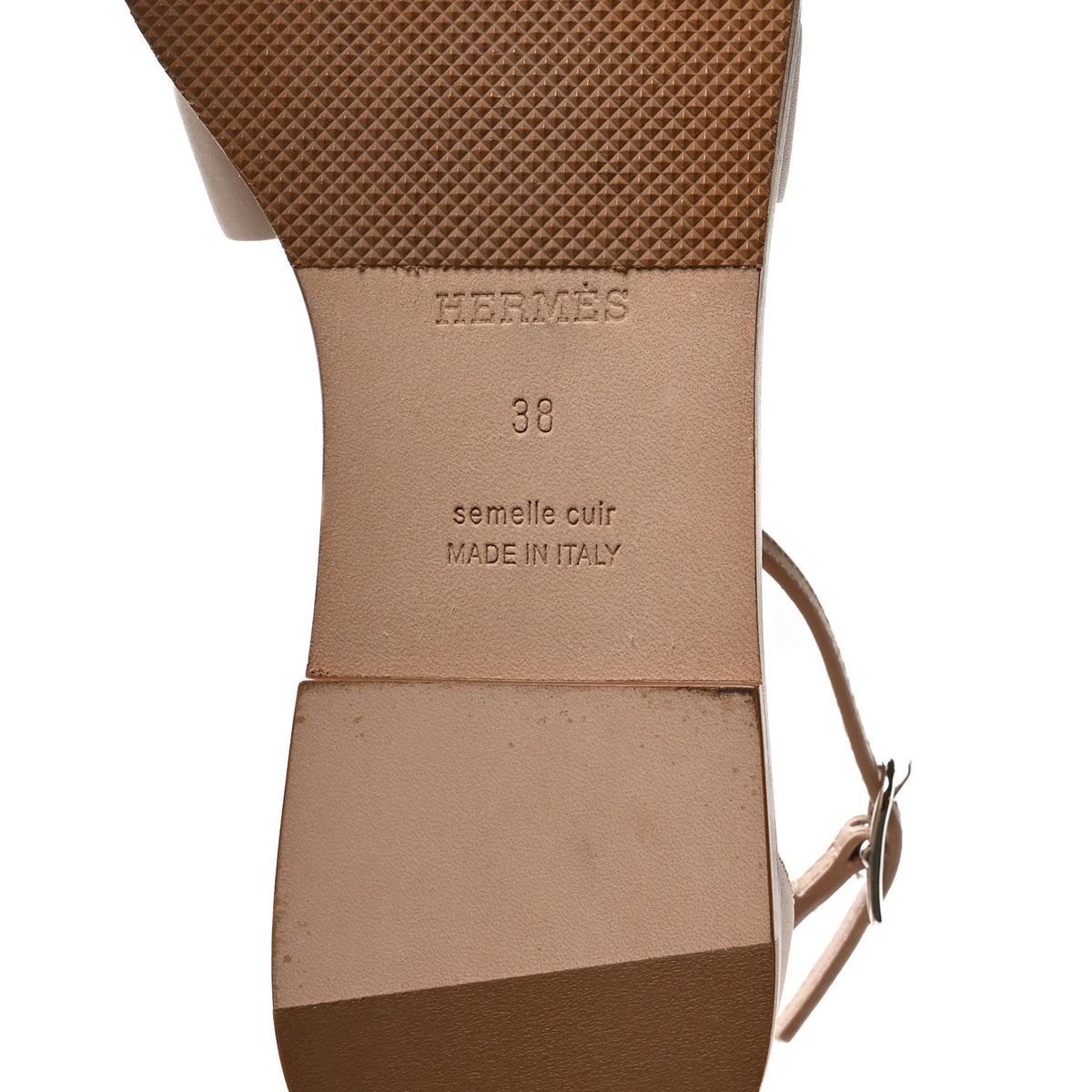 Calfskin Santorini Sandals 38 Beige Camel wholesalehk.shop
