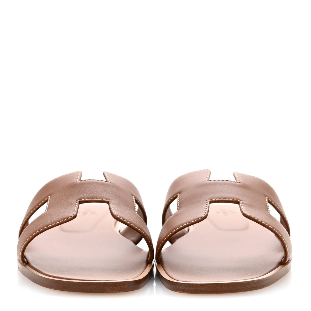 Box Calfskin Oran Sandals 37.5 Gold wholesalehk.shop