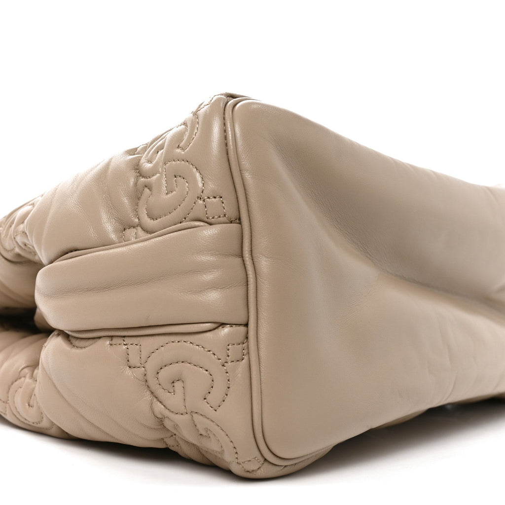 Calfskin GG Matelasse Large Tote Beige wholesalehk.shop