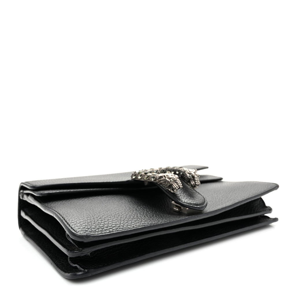 Pebbled Calfskin Small Dionysus Shoulder Bag Black wholesalehk.shop