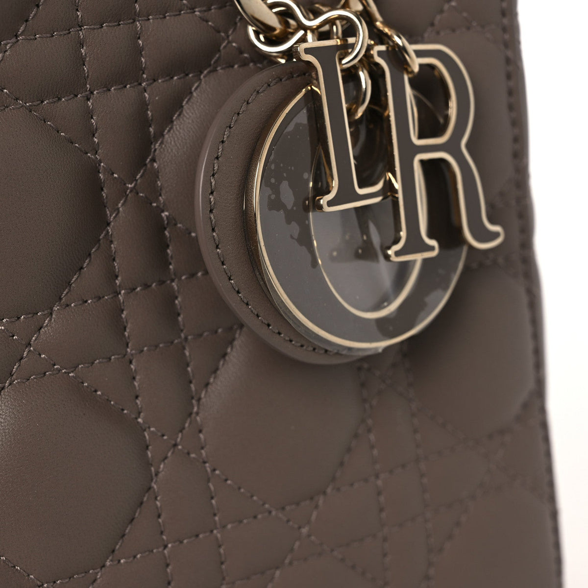 Lambskin Cannage Small My ABCDior Lady Dior Warm Taupe wholesalehk.shop