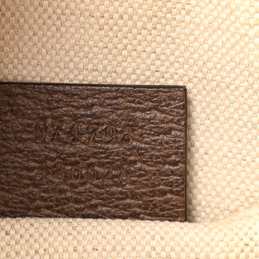 GG Supreme Monogram Textured Calfskin Web Medium Ophidia Briefcase Beige Ebony New Acero wholesalehk.shop