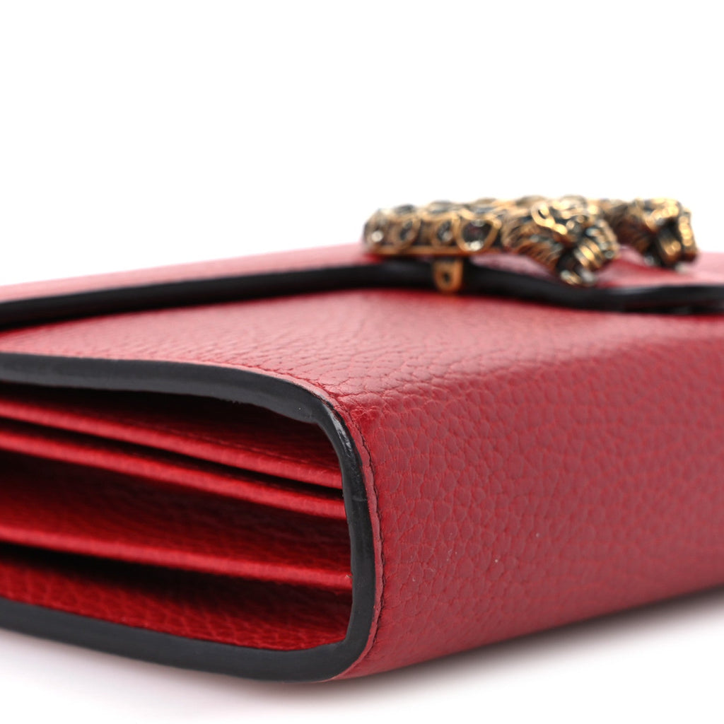 Calfskin Mini Dionysus Chain Wallet Hibiscus Red wholesalehk.shop