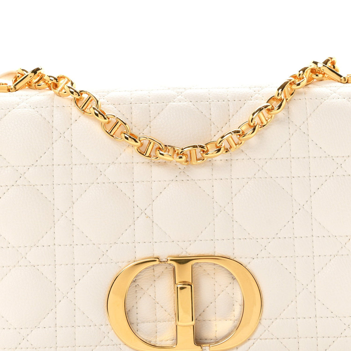 Supple Calfskin Cannage Medium Caro Bag Ivory wholesalehk.shop