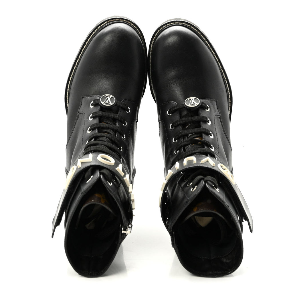 Calfskin Territory Flat Ranger Boots 38 Black £¨ Direct shipment via from wholesalehk.shop