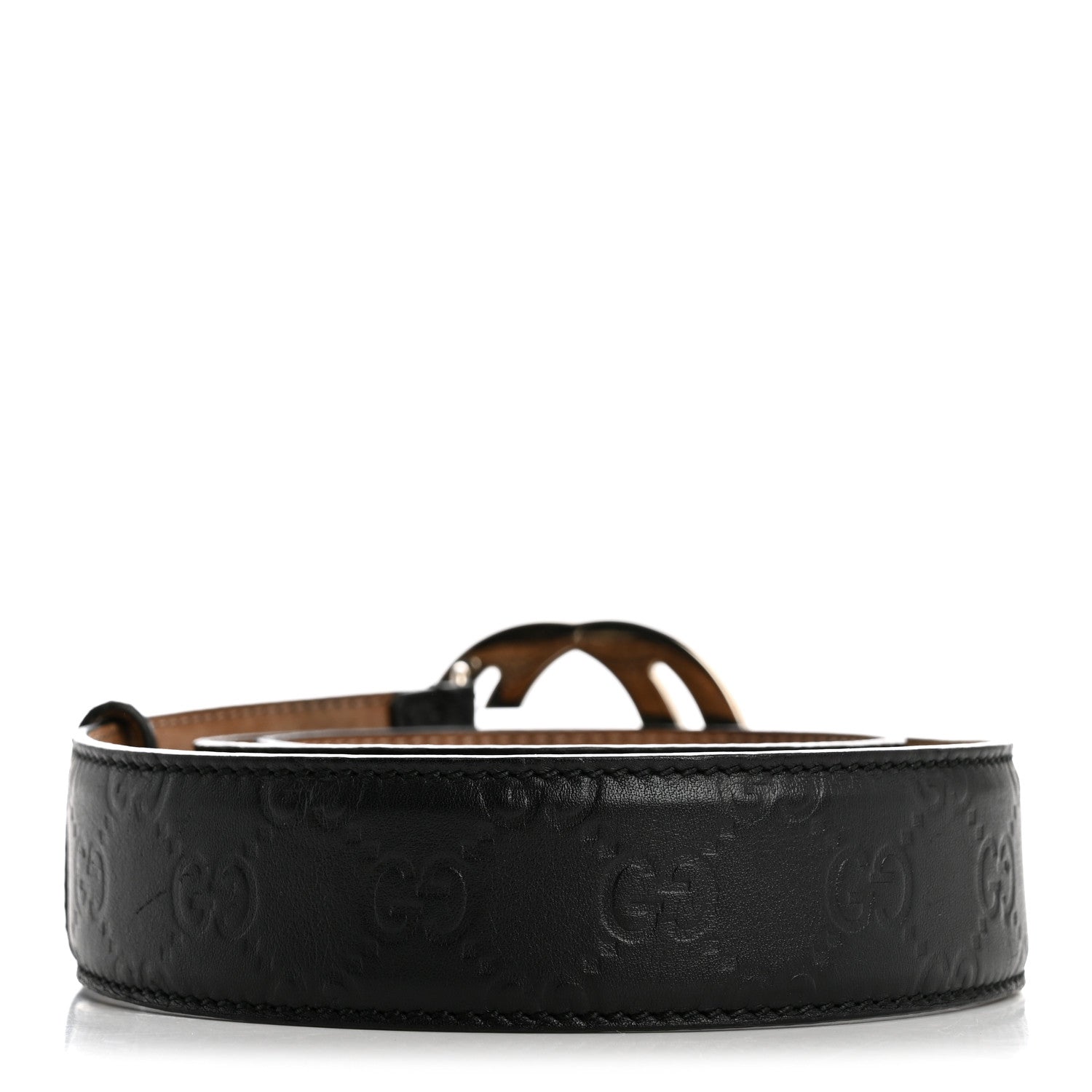 Guccissima Interlocking G Belt 85 34 Black £¨ Direct shipment via from wholesalehk.shop