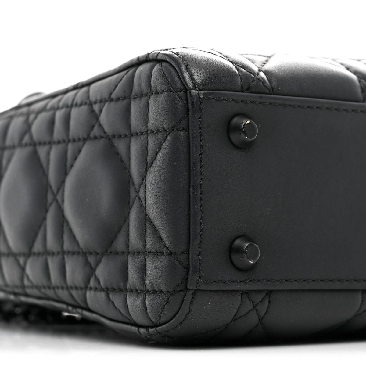 Ultra Matte Calfskin Cannage Mini Lady Dior Black wholesalehk.shop