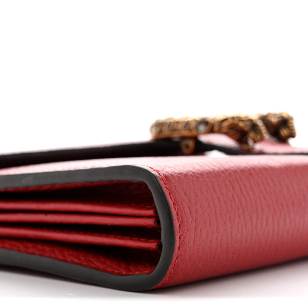 Calfskin Mini Dionysus Chain Wallet Hibiscus Red wholesalehk.shop