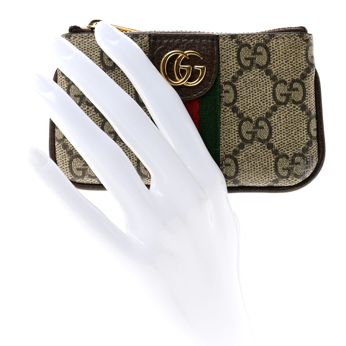 GG Supreme Monogram Web Ophidia Key Case  Beige New Acero wholesalehk.shop
