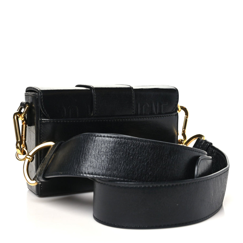 Crackled Lambskin 30 Montaigne Box Bag Black wholesalehk.shop