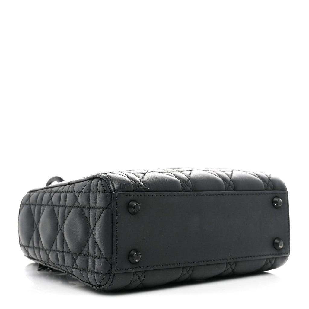 Ultra Matte Calfskin Cannage Mini Lady Dior Black wholesalehk.shop