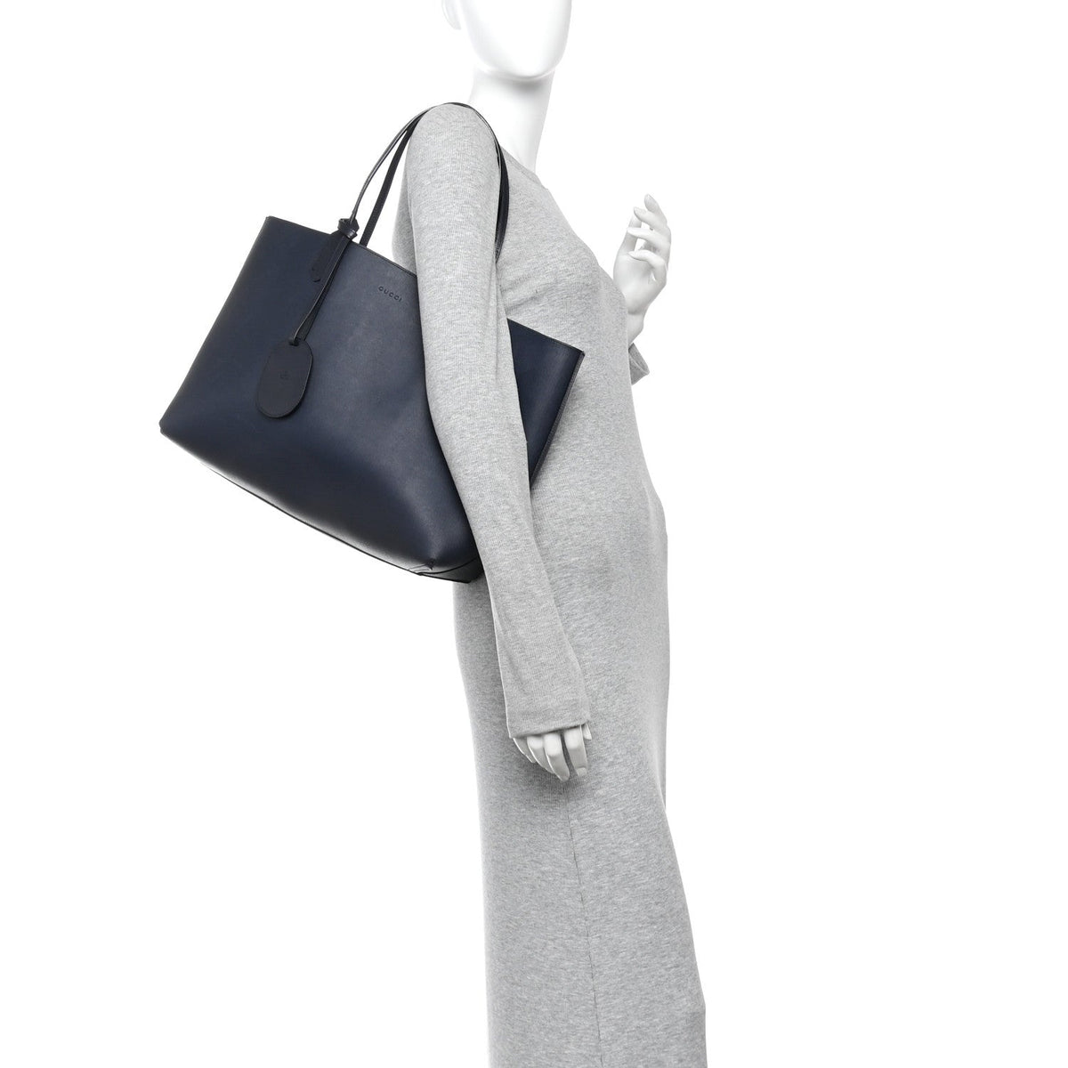 GG Supreme Monogram Blooms Medium Reversible Tote Beige Blue Navy wholesalehk.shop