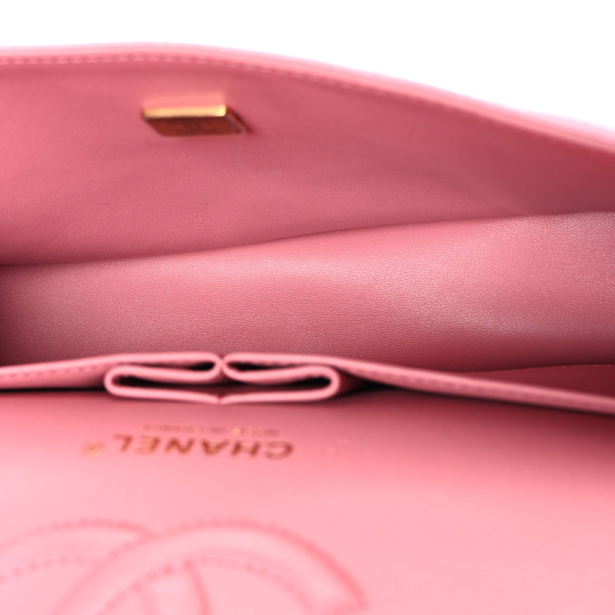 Iridescent Caviar Quilted Medium Double Flap Rose Pink wholesalehk.shop