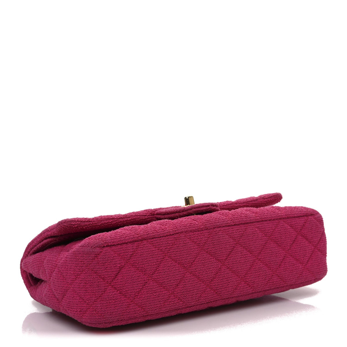 Tweed Quilted Medium Double Flap Fuchsia wholesalehk.shop