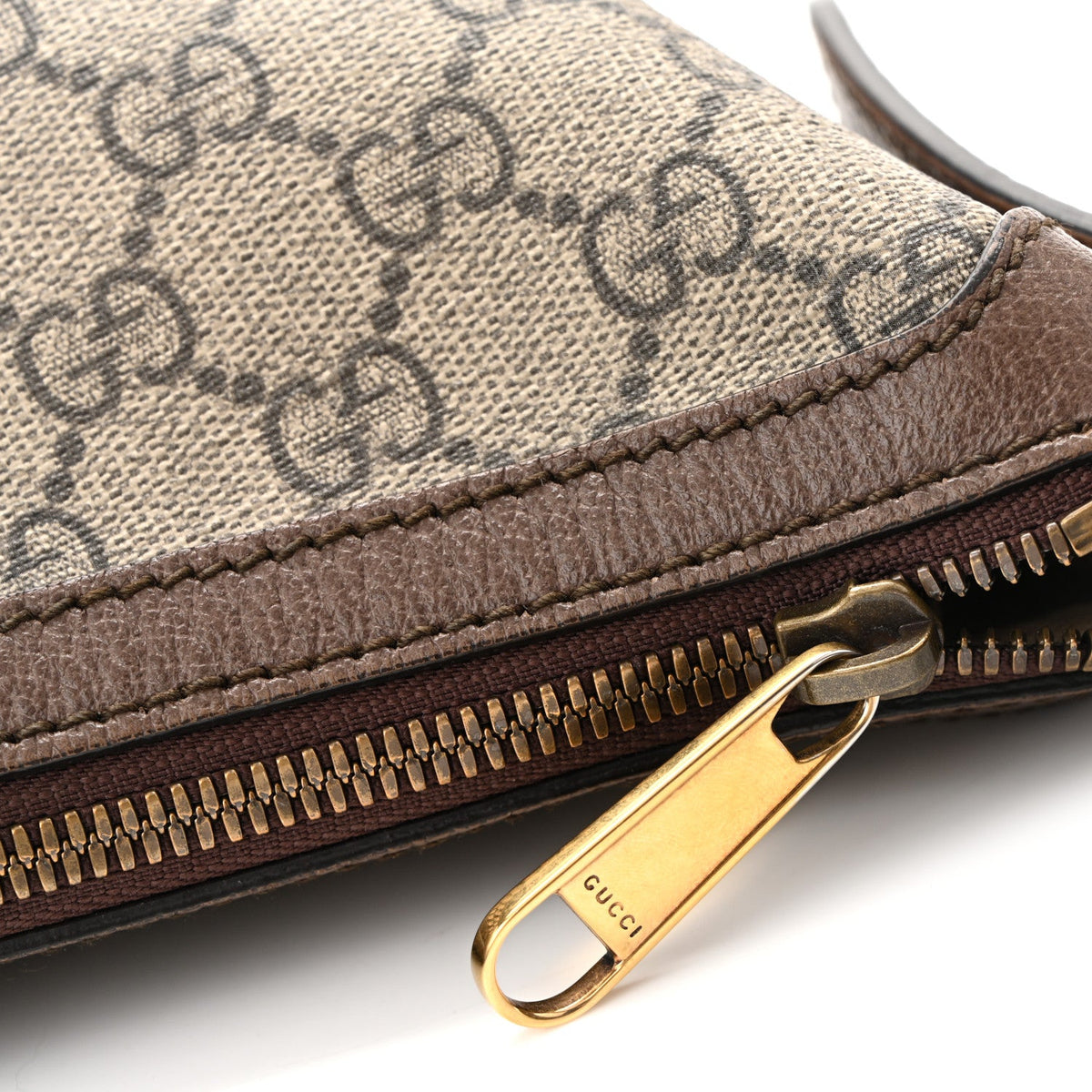 GG Supreme Monogram Web Small Ophidia Half Moon Hobo Brown wholesalehk.shop