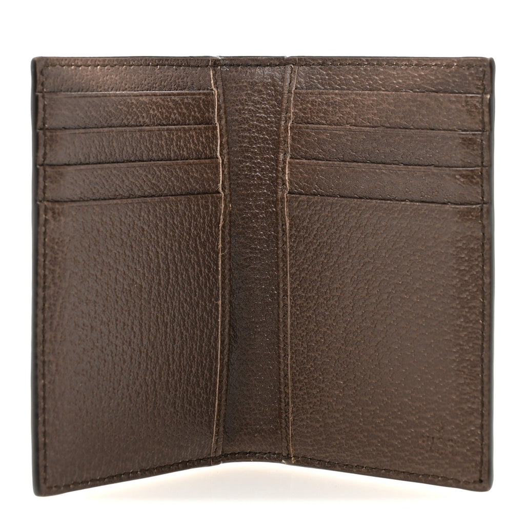 GG Supreme Monogram Web Ophidia Card Case Beige Ebony Electric Green wholesalehk.shop