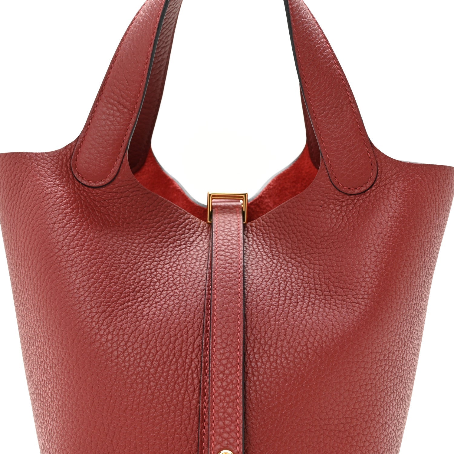 Taurillon Clemence Picotin Lock 18 PM Rouge H £¨ Direct shipment via from wholesalehk.shop