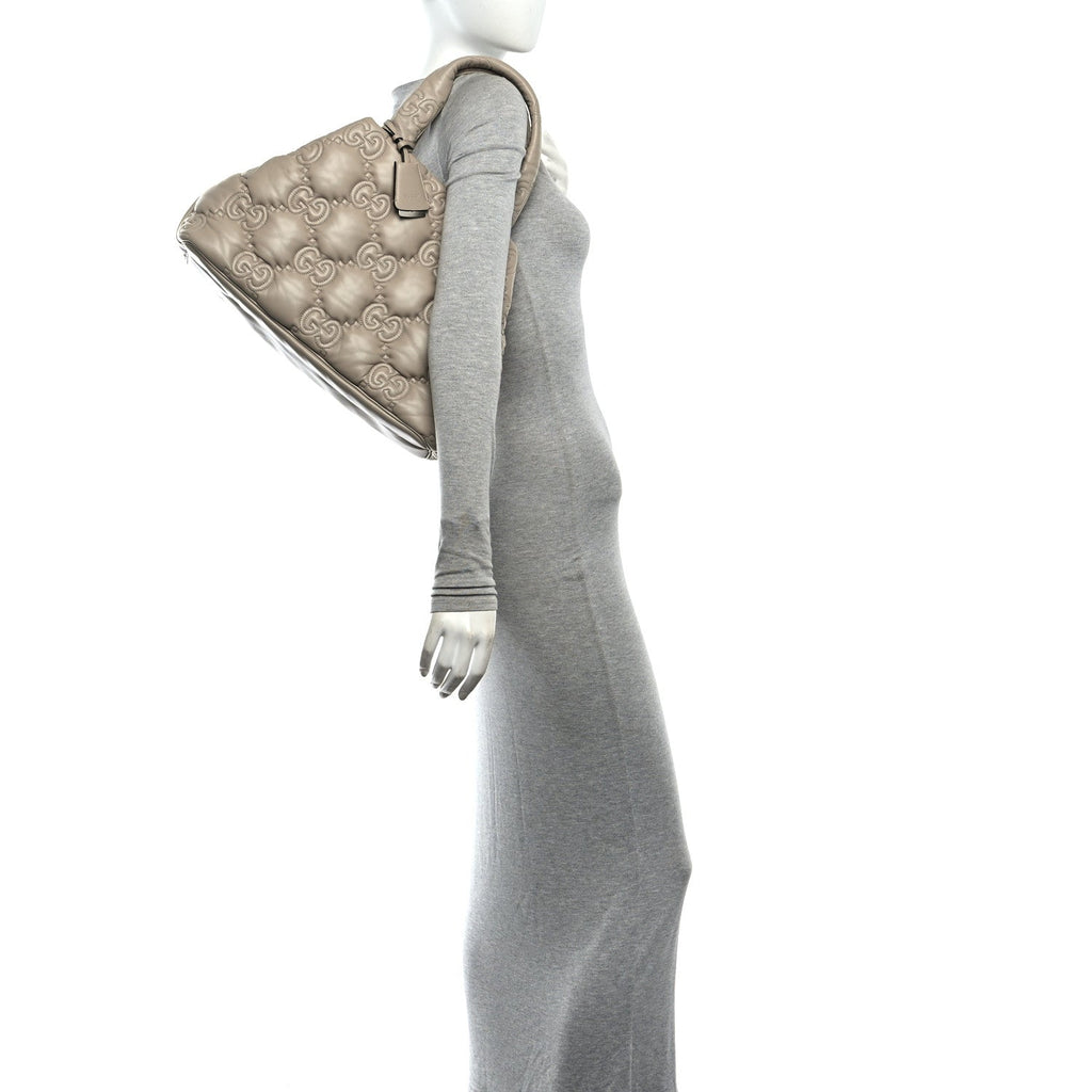 Calfskin GG Matelasse Large Tote Beige wholesalehk.shop