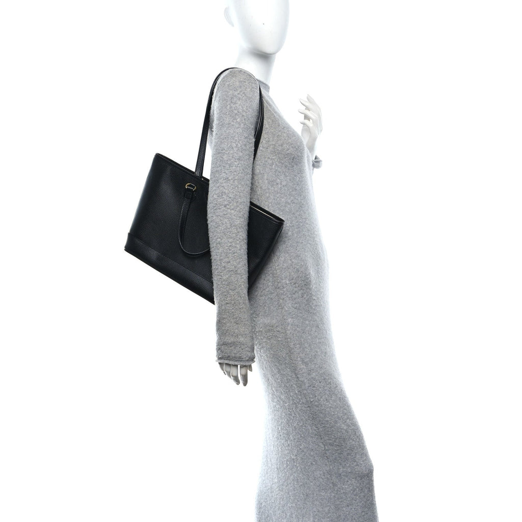Textured Dollar Calfskin Small Ophidia Shoulder Tote Bag Black wholesalehk.shop