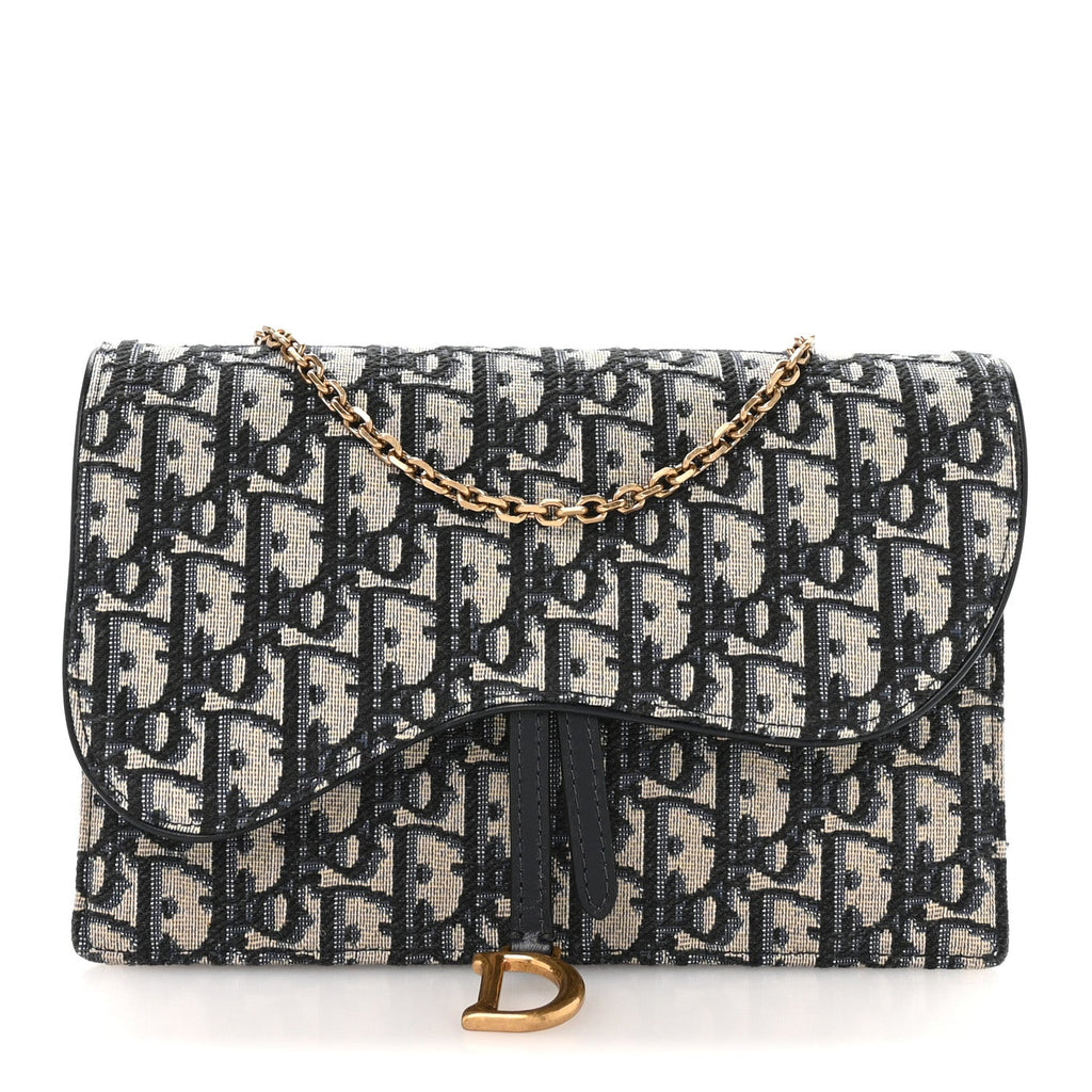 Oblique Saddle Chain Pouch Blue wholesalehk.shop