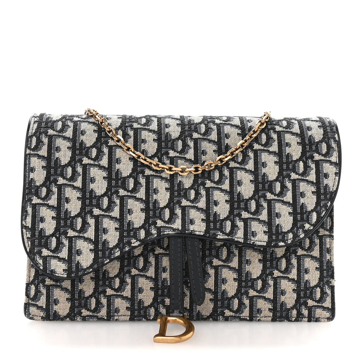 Oblique Saddle Chain Pouch Blue wholesalehk.shop