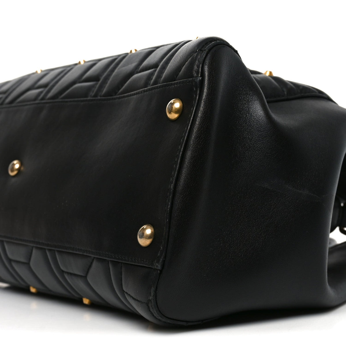 Calfskin Matelasse Studded Medium GG Marmont Tote Black wholesalehk.shop