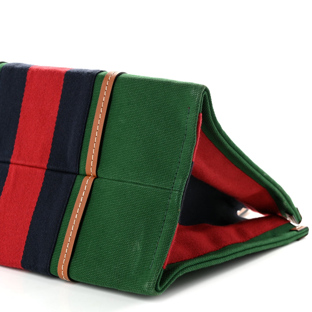 Canvas Calfskin Web Small Interlocking G Tote Bag Green Red wholesalehk.shop