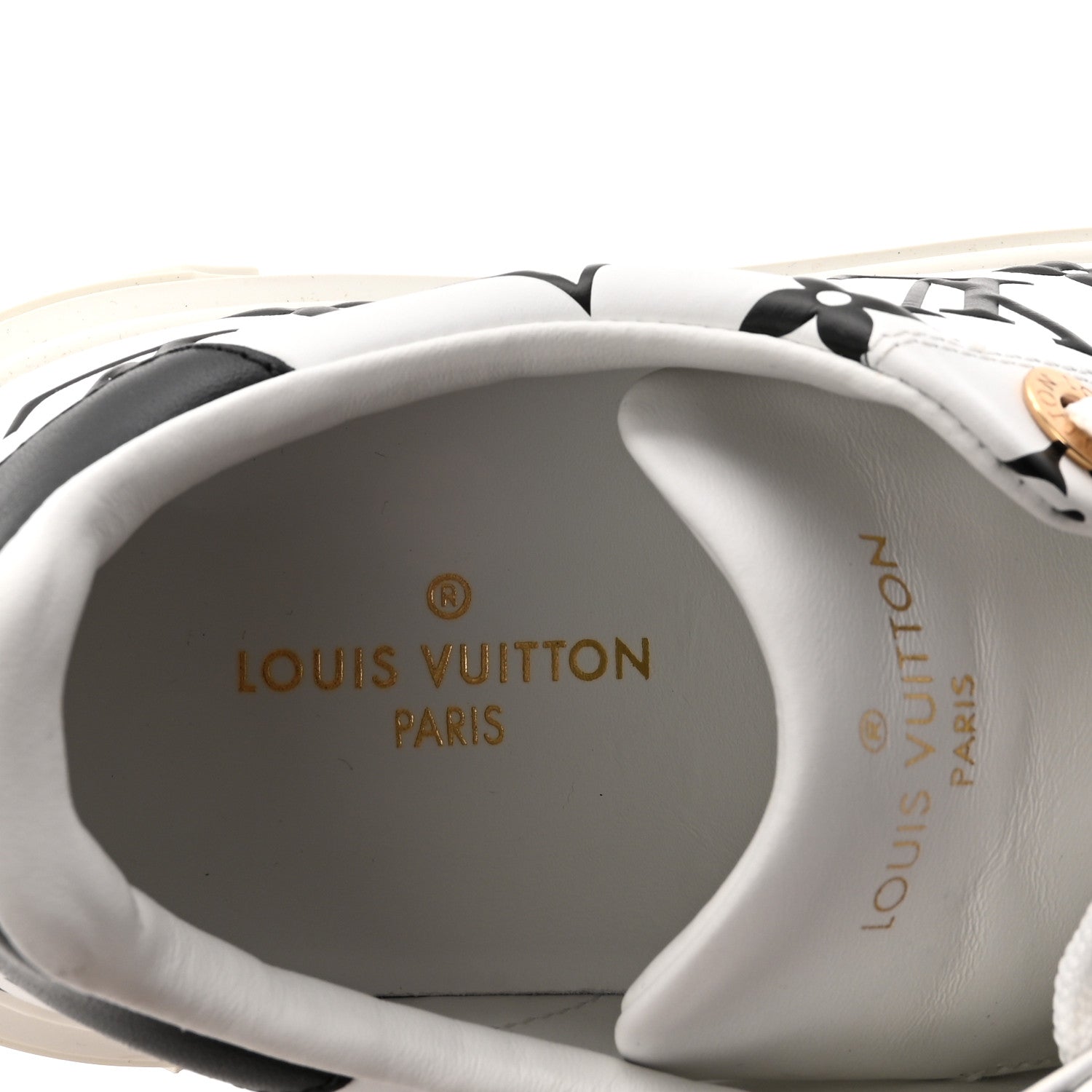 Calfskin Monogram Debossed Time Out Sneakers 35 Black £¨ Direct shipment via from wholesalehk.shop