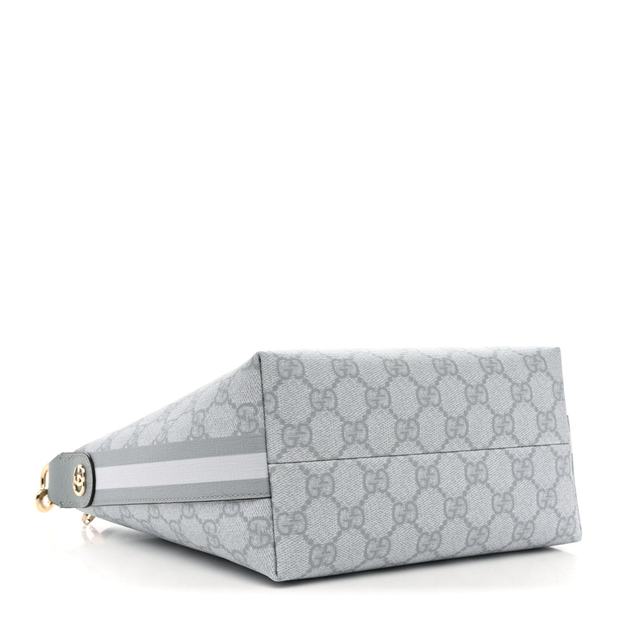 GG Supreme Monogram Textured Calfskin Web Super Mini Ophidia Shoulder Bag Light Blue wholesalehk.shop