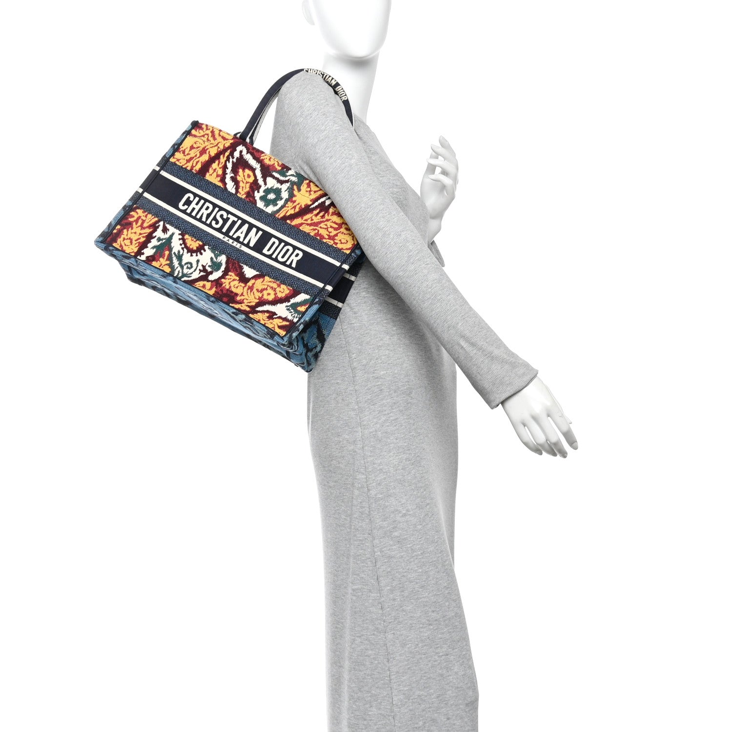 Canvas Embroidered Paisley Medium Book Tote Blue Multicolor £¨ Direct shipment via from wholesalehk.shop