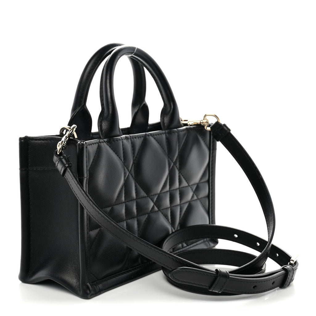 Calfskin Macrocannage Mini Book Tote Black £¨ Direct shipment via from wholesalehk.shop