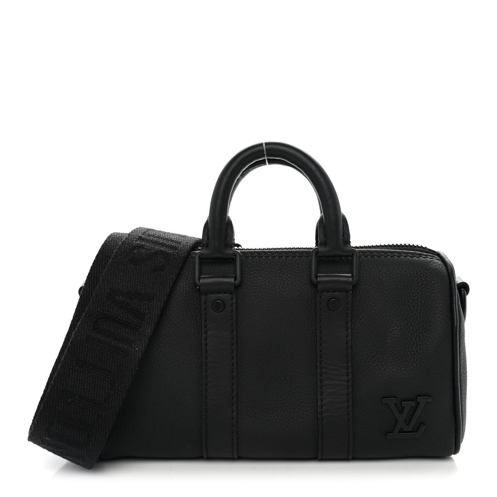 Grained Calfskin Aerogram Keepall XS Black wholesalehk.shop