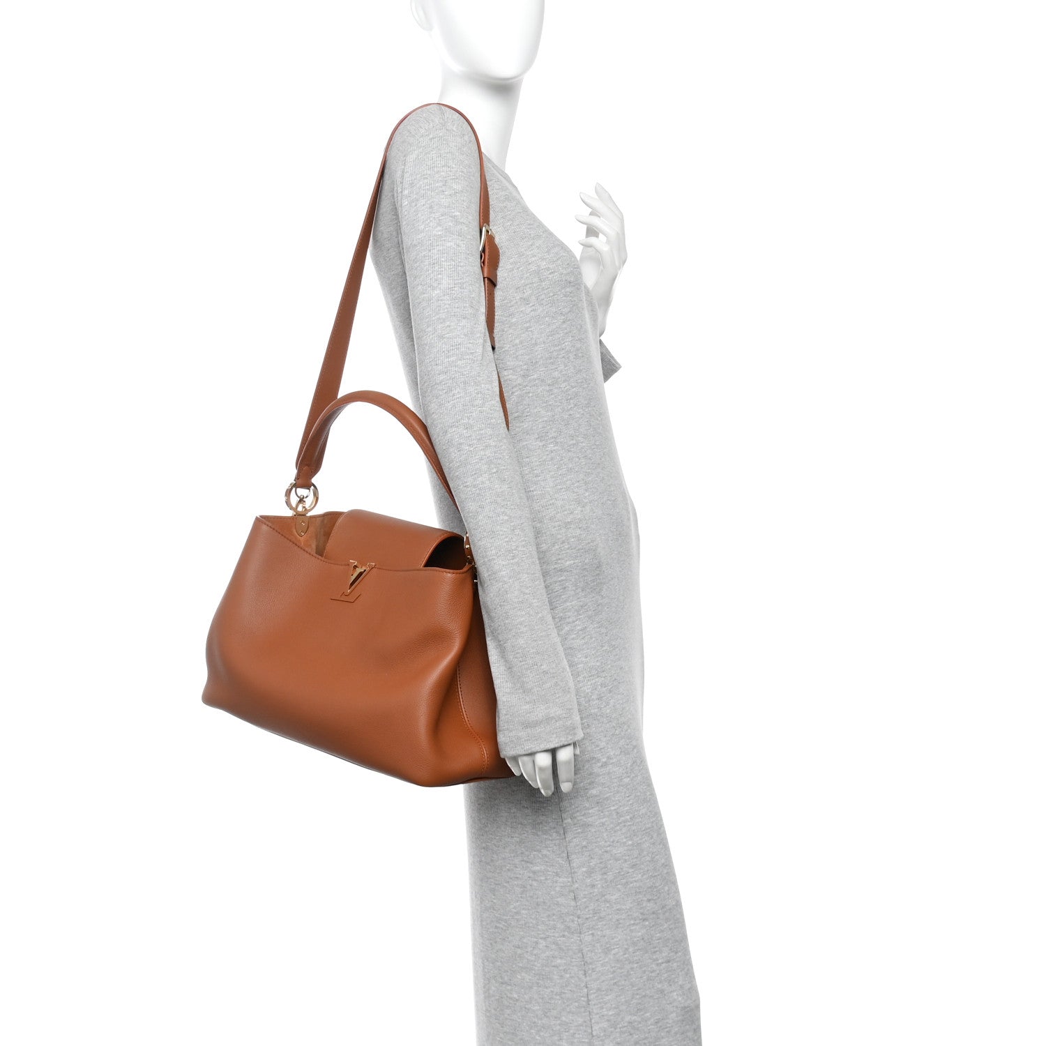 Smooth Grained Calfskin Capucines GM  Souple Cognac £¨ Direct shipment via from wholesalehk.shop