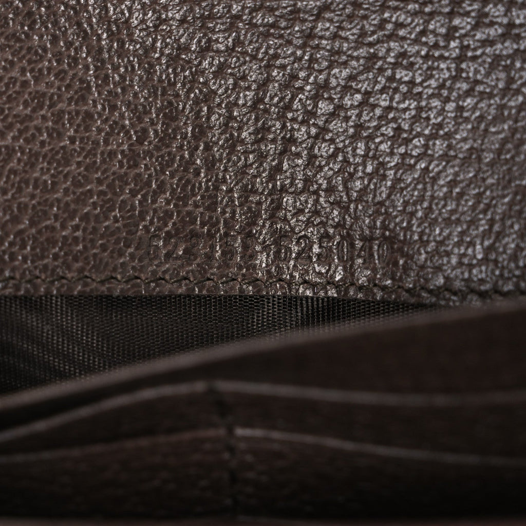 GG Supreme Monogram Web Ophidia Continental Wallet Brown wholesalehk.shop