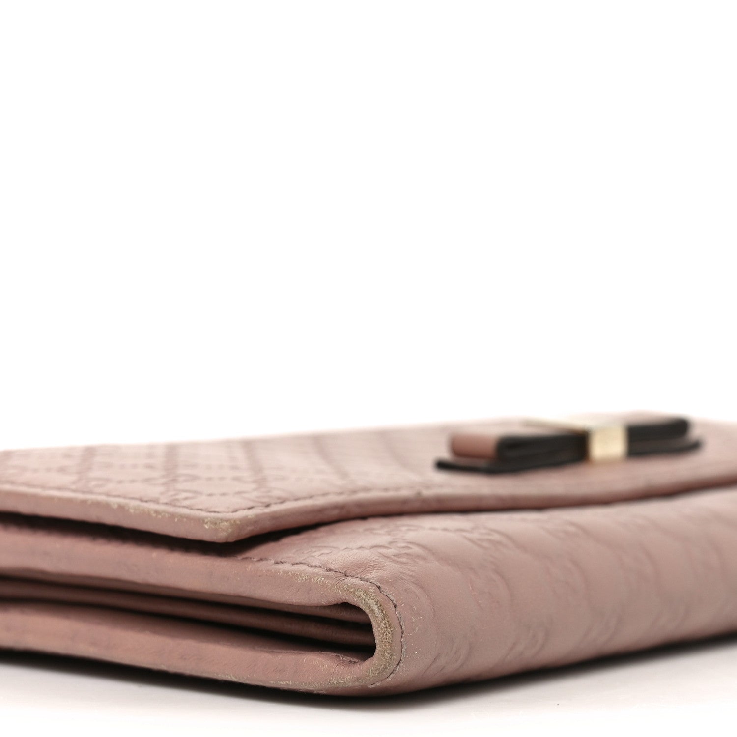 Microguccissima Bow Continental Wallet Soft Pink £¨ Direct shipment via from wholesalehk.shop