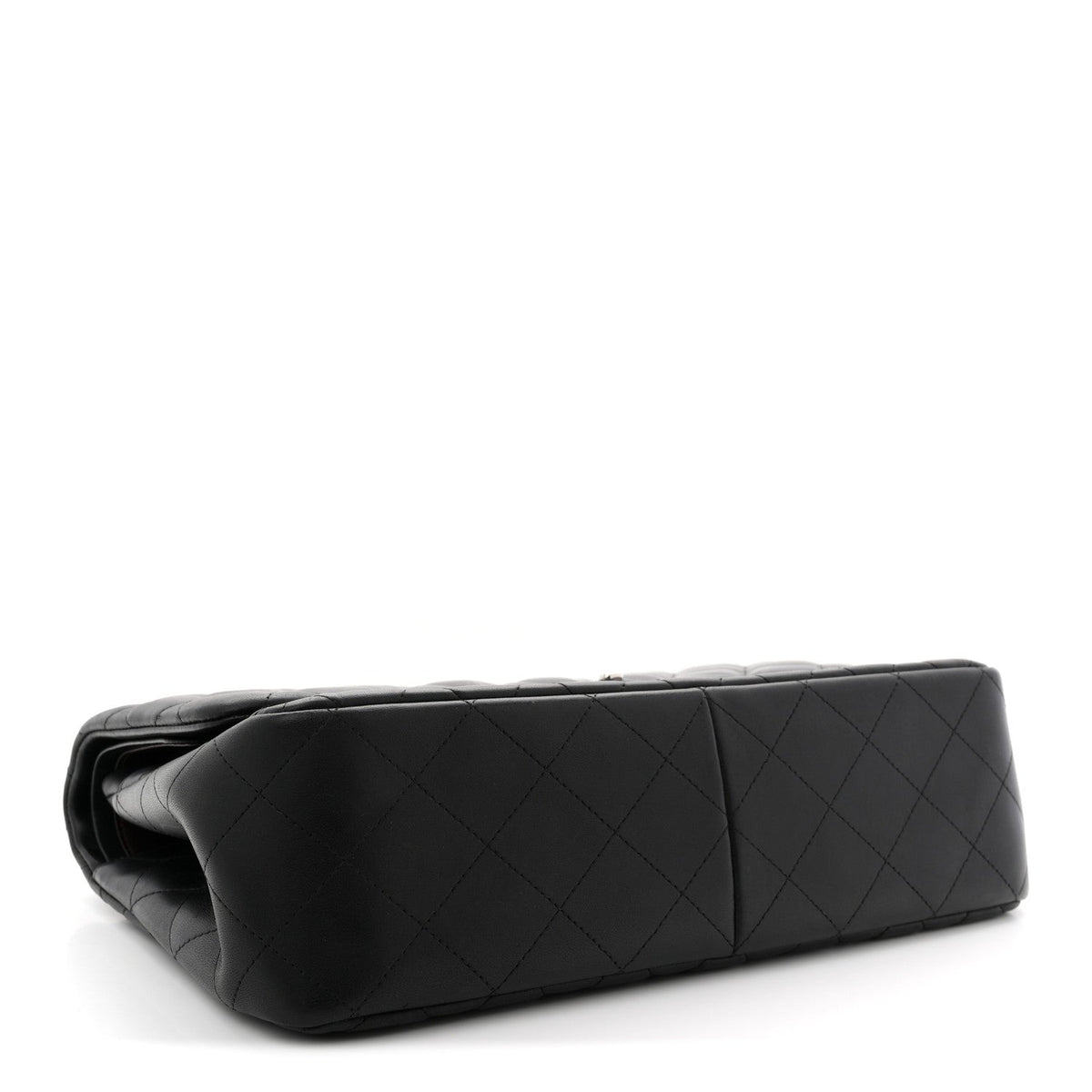 Lambskin Quilted Jumbo Double Flap Black wholesalehk.shop