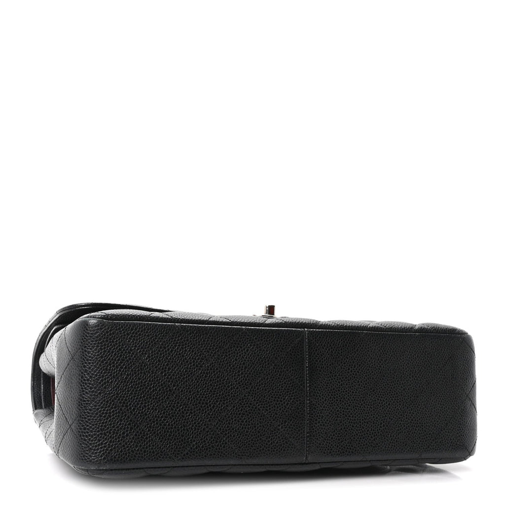 Caviar Quilted Jumbo Double Flap Black wholesalehk.shop