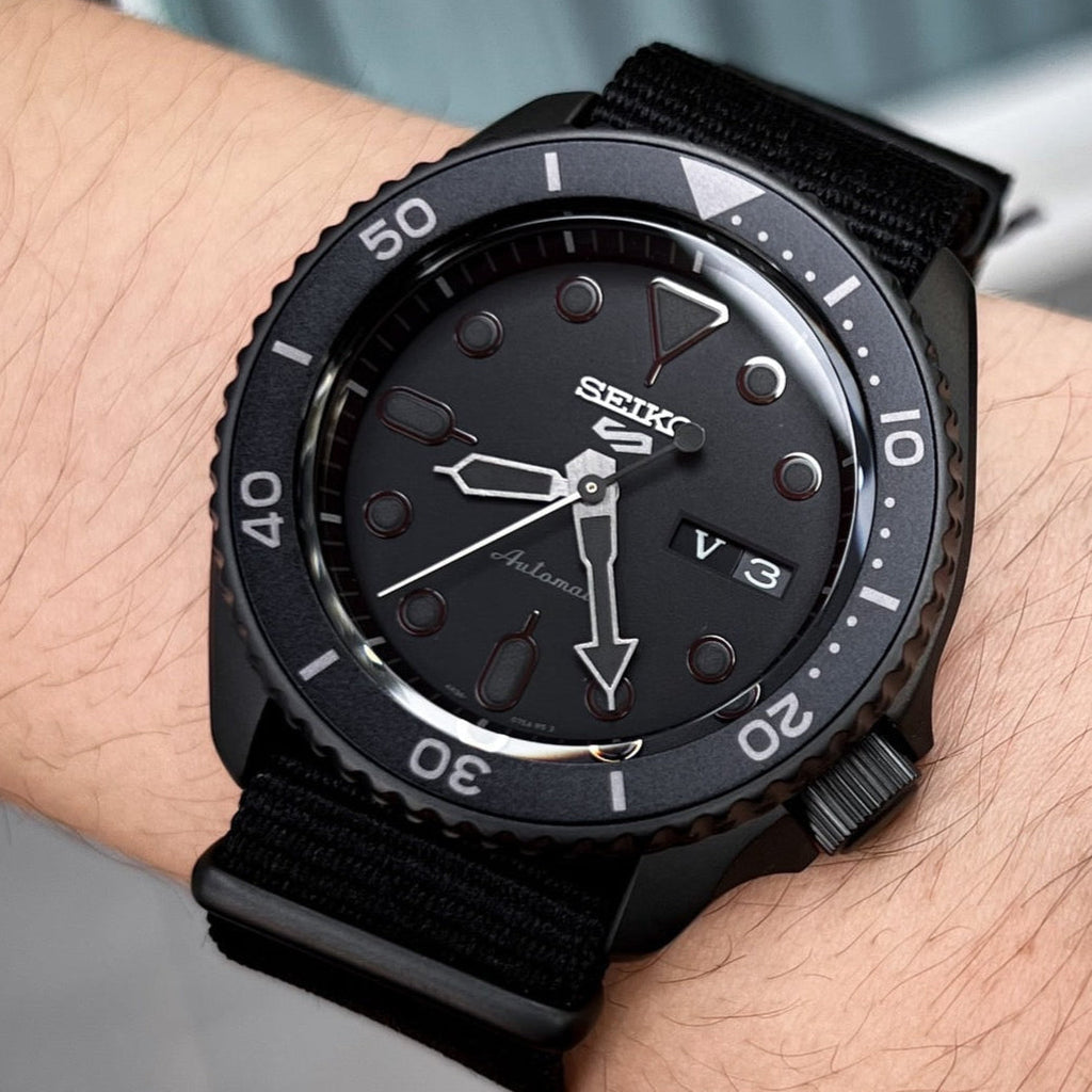 Seiko 5 Sports Automatic Black Dial Black NATO Strap Watch For Men - SRPD79K1 wholesalehk.shop