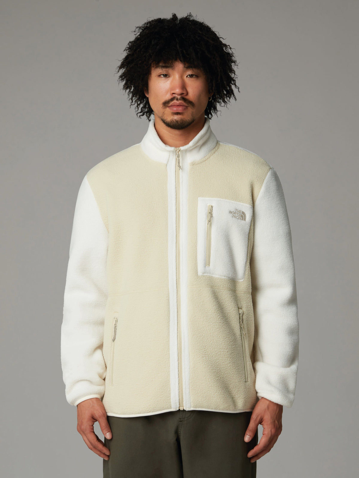 2026 New Arrival Giacca in Pile Medio Yumiori Crema wholesalehk.shop