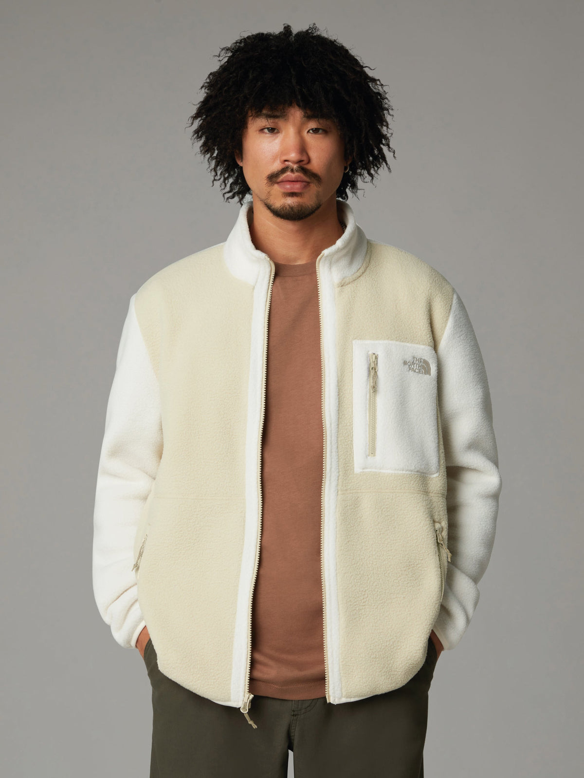 2026 New Arrival Giacca in Pile Medio Yumiori Crema wholesalehk.shop