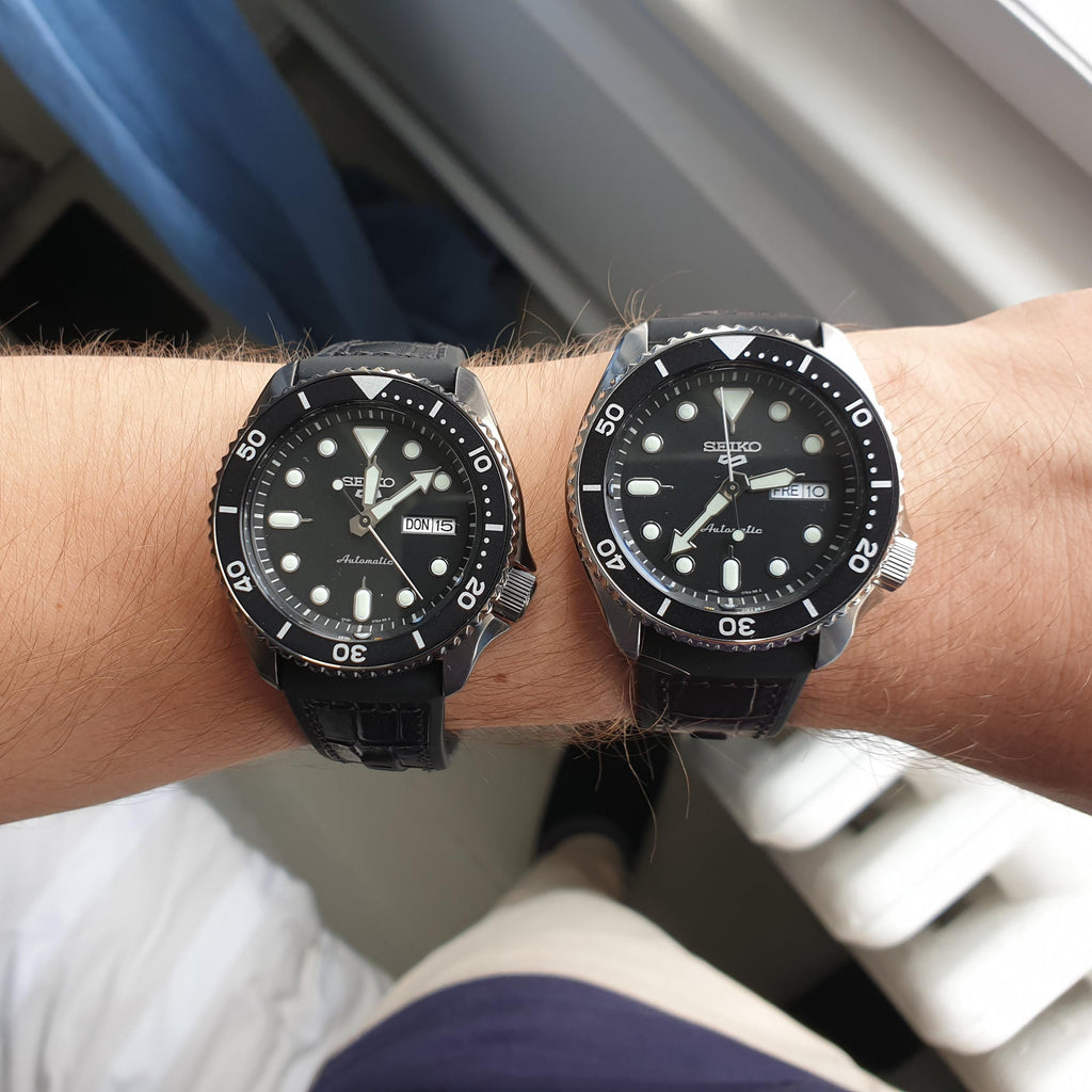 Seiko 5 Sport Automatic Black Dial Black Silicone Strap Watch For Men - SRPD65K3 wholesalehk.shop