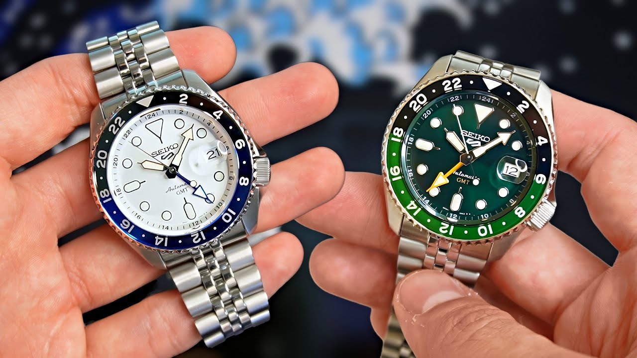 Seiko 5 Sports SKX GMT Automatic Green Dial Silver Steel Strap Watch For Men - SSK035K1 wholesalehk.shop