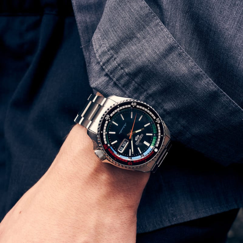 Seiko 5 Sports SKX Series Regatta Timer Retro Blue Dial Silver Steel Strap Watch For Men - SRPK13K1 wholesalehk.shop
