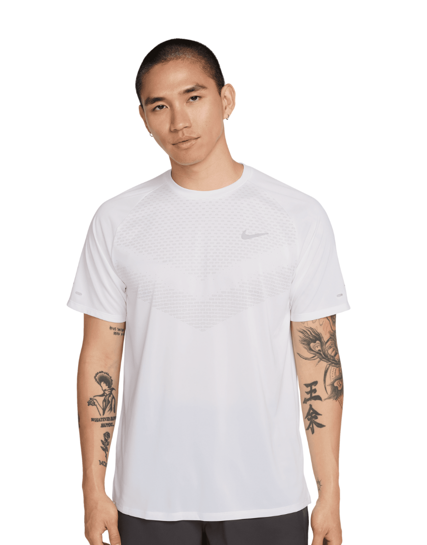 2026 New Arrival Men's Dri-FIT ADV Short-Sleeve Stride Running Top :White | Reflective Silver wholesalehk.shop